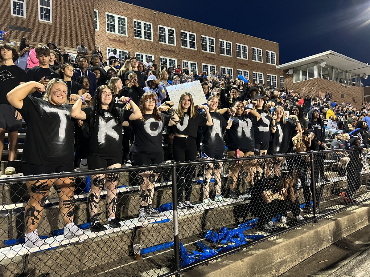 TrinityHS's tweet photo. Trojan Nation rockin’ the home opener! https://t.co/hOeC8ZLvha