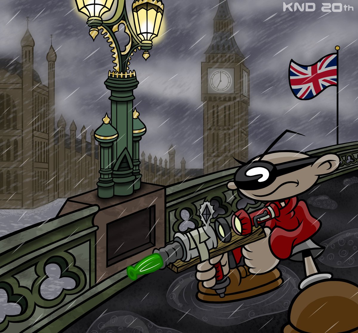 The next stop on the Sector V world tour is Jolly (and rainy) Old England with a not-so-jolly workaholic. 🇬🇧 Of course his trip would have to be mission related, because Nigel Uno ya know 

#knd #kidsnextdoor #numbuh1 #knd20thanniversary #greatbritain #bigben #westminsterbridge