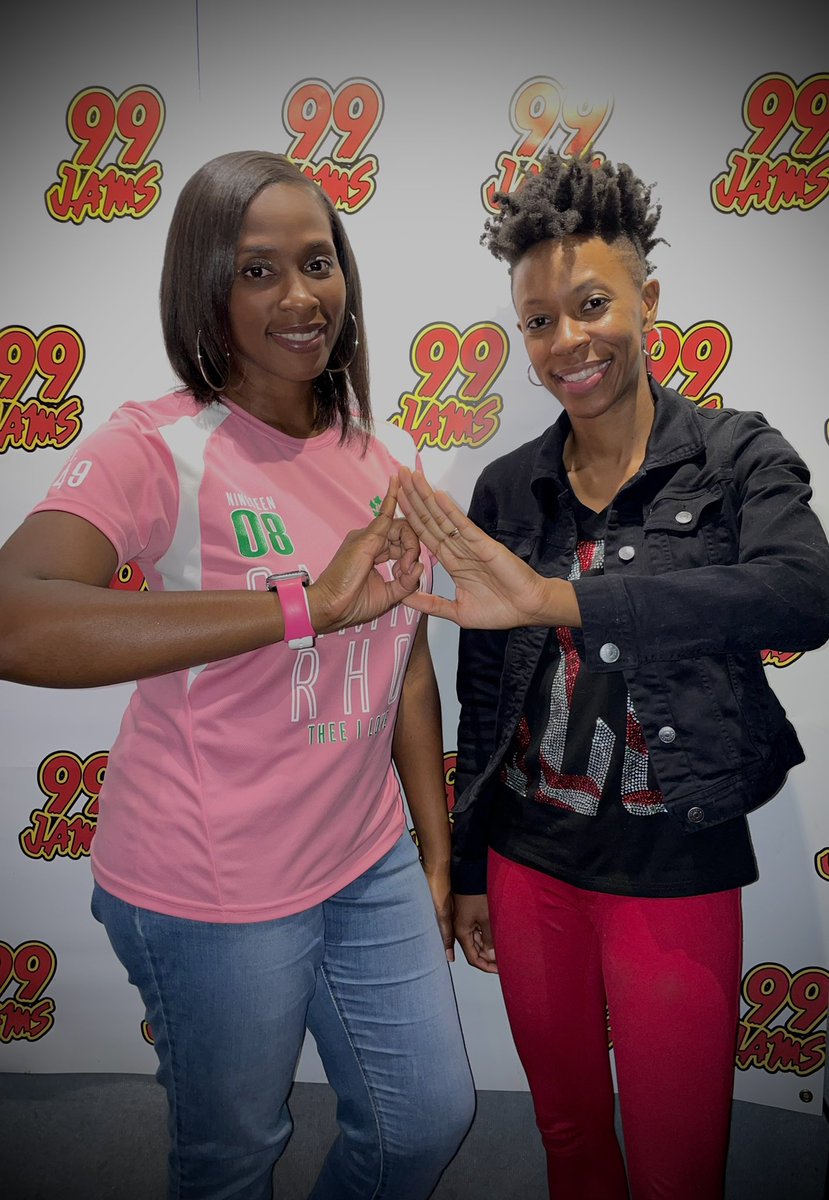 99Jams's tweet photo. Hometown Fave @ritabrentcomedy in the city‼️In the studio with @ChelleBSongBird for a LIVE Interview‼️When they LINK up… You definitely don’t want to miss this! Coming up soon. Tune in‼️Away from your radios? Check it out on https://t.co/iMu5phVVWC. https://t.co/b0AX3QPXFV