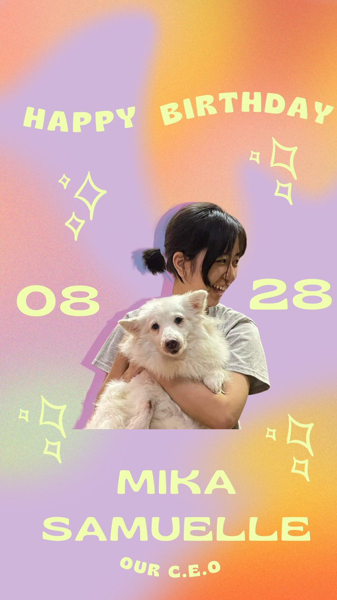 alexxaclyde's tweet photo. 2022.08.28

Happy Birthday to our CEO, Mika Samuelle 🎉.

We hope you enjoy your day. 🫰🏻

#MikaDay #HBDMika #CEODay @msamuelle_ https://t.co/TpW45ucBjK