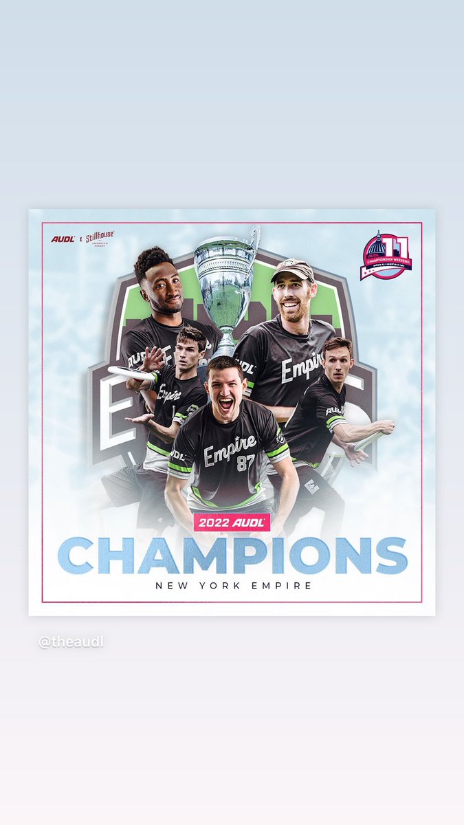 NEW YORK IS AUDL CHAMPIONS AGAIN. This trophy is big as hell and this team is good as hell 🗽