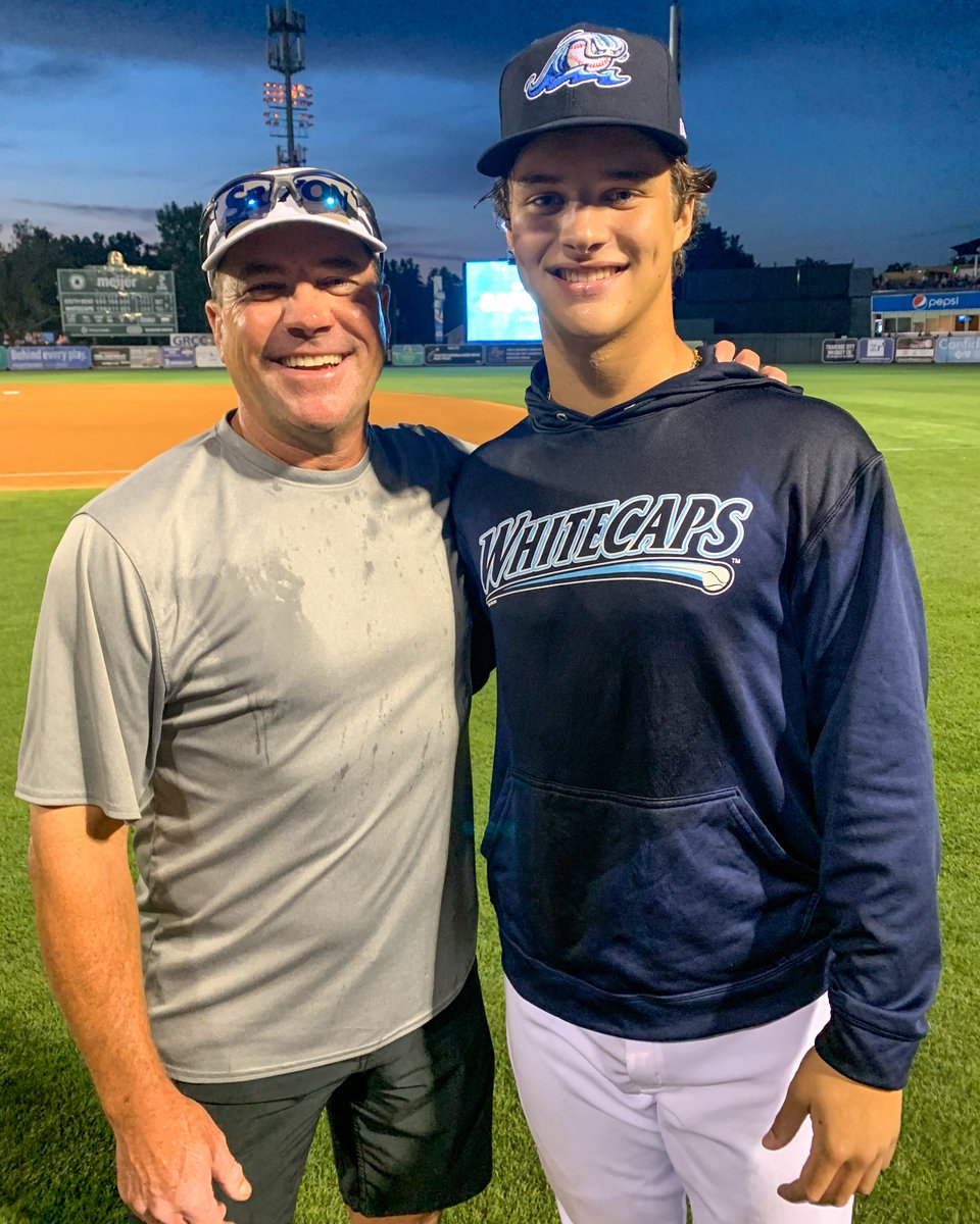 Great night for the Jobe family! @BrandtJobe went to watch his son pitch in @MiLB after @AllyChallenge. @wmwhitecaps won and Jackson picked up the W.