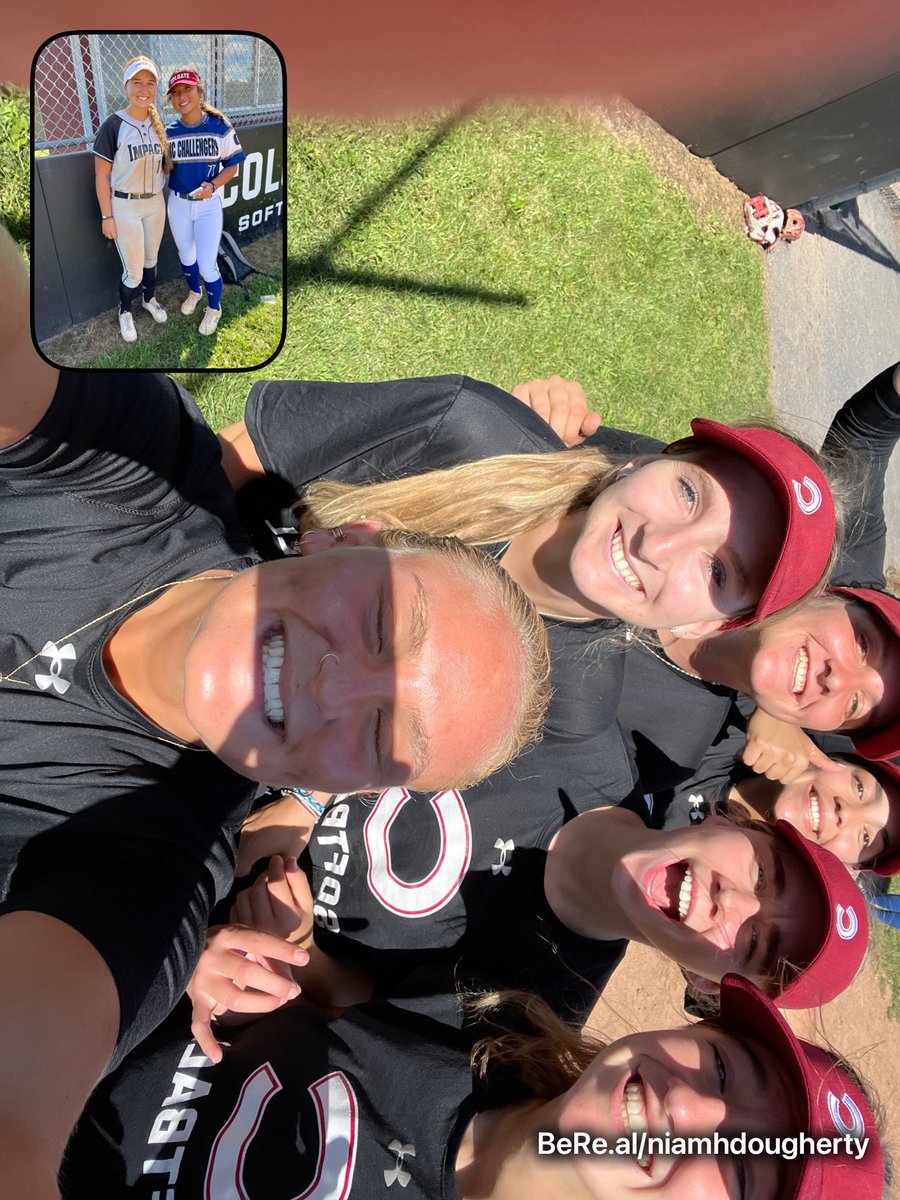 ndougherty2023's tweet photo. Had to get my BeReal with the future teammates😁😁 @JennaSoe @MarissaLamMyers @MattNandin @Coach_Mo24 https://t.co/IrMzzDvYtI