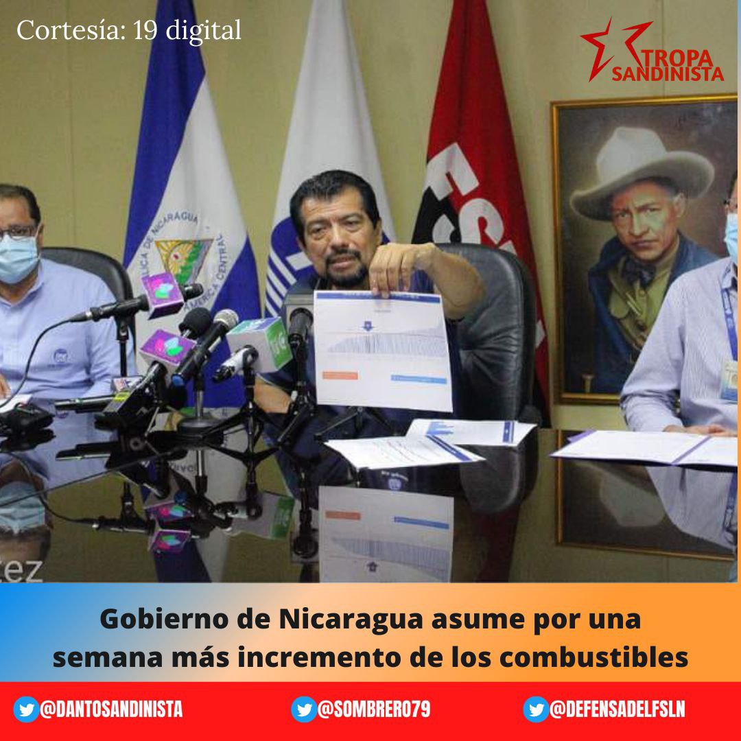 Nuestro buen gobierno en #Nicaragua asume el alza del combustible como parte de las estrategias para evitar que las familias sean afectadas con este incremento #PatriaBenditayLibre