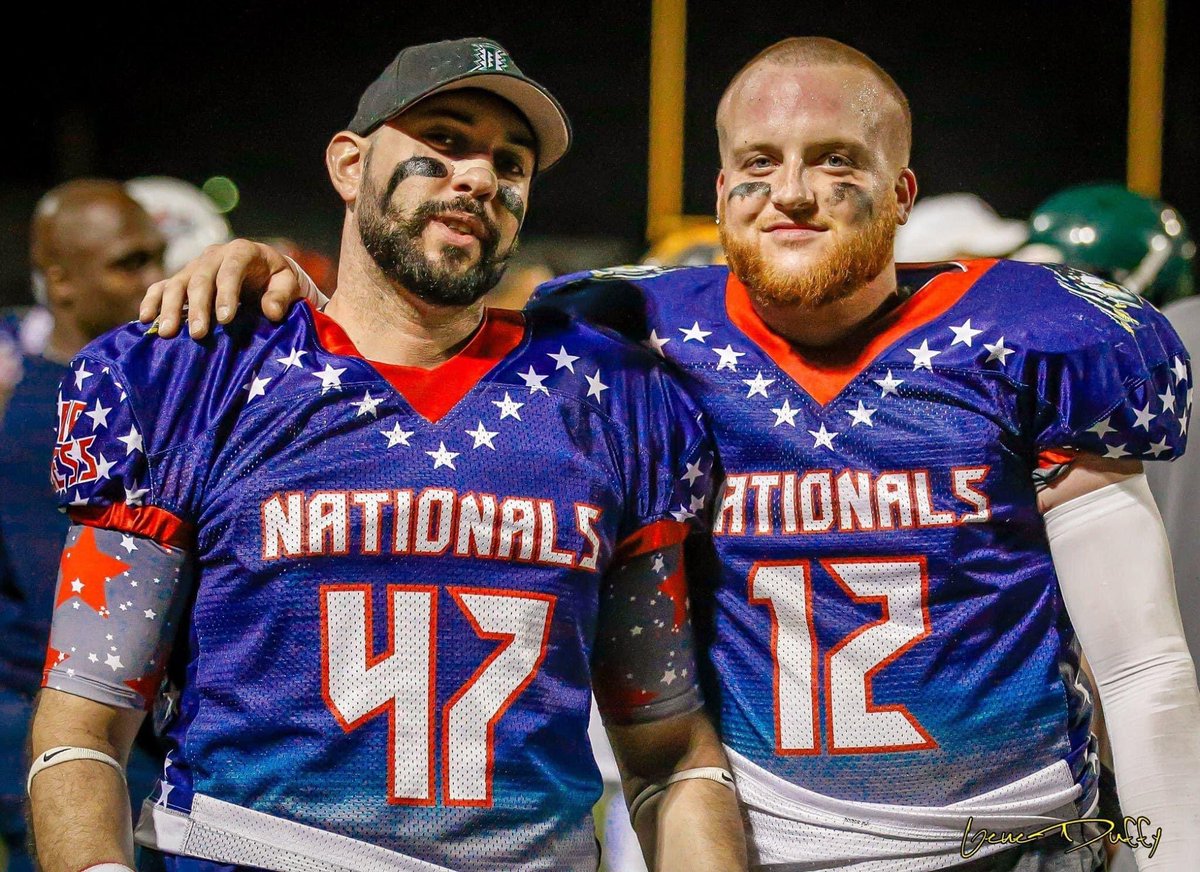 cabuckeyes's tweet photo. A lot of Buckeyes will be returning to the @minorIeaguefb National game game in Vegas on November 19th. These photos are from the 2017 matchup when the Nationals got the Win, 35-7 https://t.co/fhxLEY4w0k