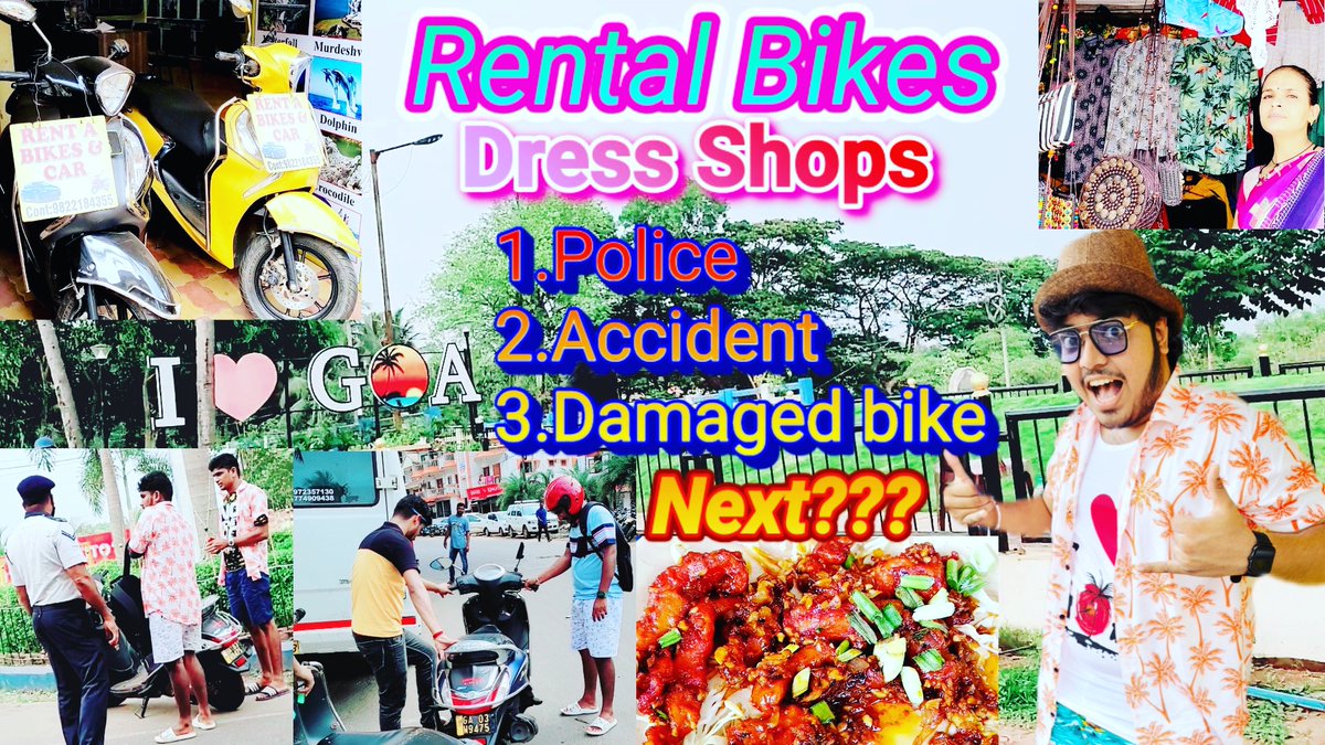 kamalogs's tweet photo. https://t.co/1Z2P9kblQx
Accident Aagidichu🤕Police ta Maatikittom😤Rental Bikes &amp; Dress Shopping in Goa #rentalbikes #goabike #accident #bikeaccident #goa #goatourism #goatrip #shoppingstar #goadiaries #goascam #accidents #goaaccident #caughtbypolice #caughtbypolice #bikelovers https://t.co/9jvndMGUrs