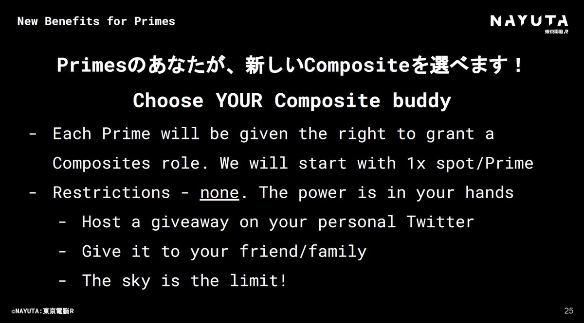 yoshi0320's tweet photo. 【NAYUTA Composite Roll giveaway】
Primesの私のBuddyを募集
✅フォロー&amp;RT、blogの感想をリプへ、私と友達になってNAYUTAを盛り上げてくれる方
https://t.co/AETAgAzkwc
✅期限：9/3（日）20:00
✅選出方法：感想等から任意
#NAYUTA #東京電脳R #TDNR #NFTs #NFTProject 
@NAYUTA_TDNR #NFTgiveaway https://t.co/v2cCFkpa2Z