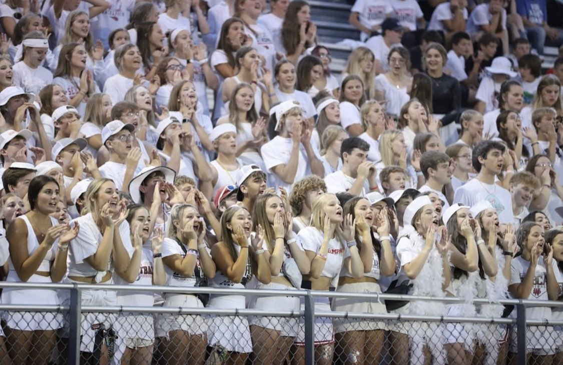 robbert_doyle's tweet photo. The @IAsportz has award west dubuque with the worst student section in the state with a front row of all women! #dirtyhicks #rollcorn https://t.co/0OJiXHBEz8
