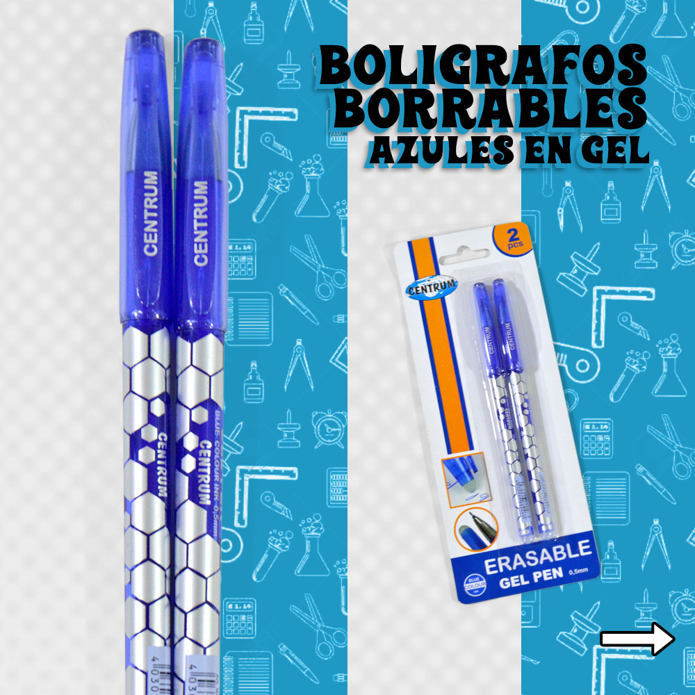 centrumpy's tweet photo. Tenés que conocer nuestros bolígrafos borrables en gel en sus 2 presentaciones: set de 2 bolígrafos azules y set de 3 bolígrafos (negro, azul y rojo). Buenísimos! 👌
Más info: https://t.co/tJstE4Gesm 👈
Contacto para mayoristas: 0986-346346 / 021-302346
#boligrafos #pen #gelPen https://t.co/bCd02uLa4P