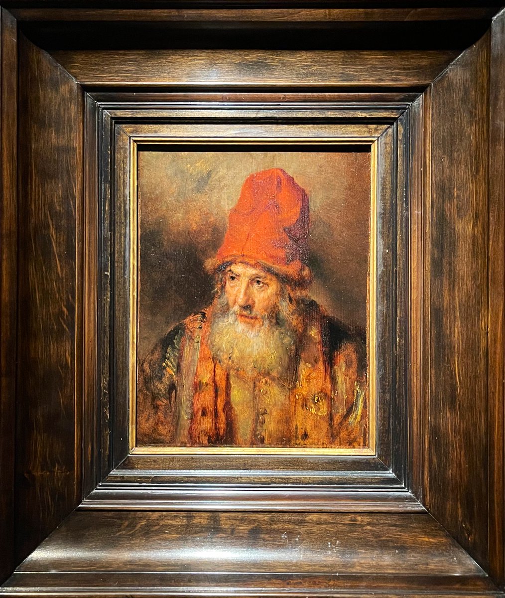kmacclin's tweet photo. There’s a Rembrandt in the Newfields?! Perhaps it’s Santa Clause? @NewfieldsToday https://t.co/0zmCGUlUss