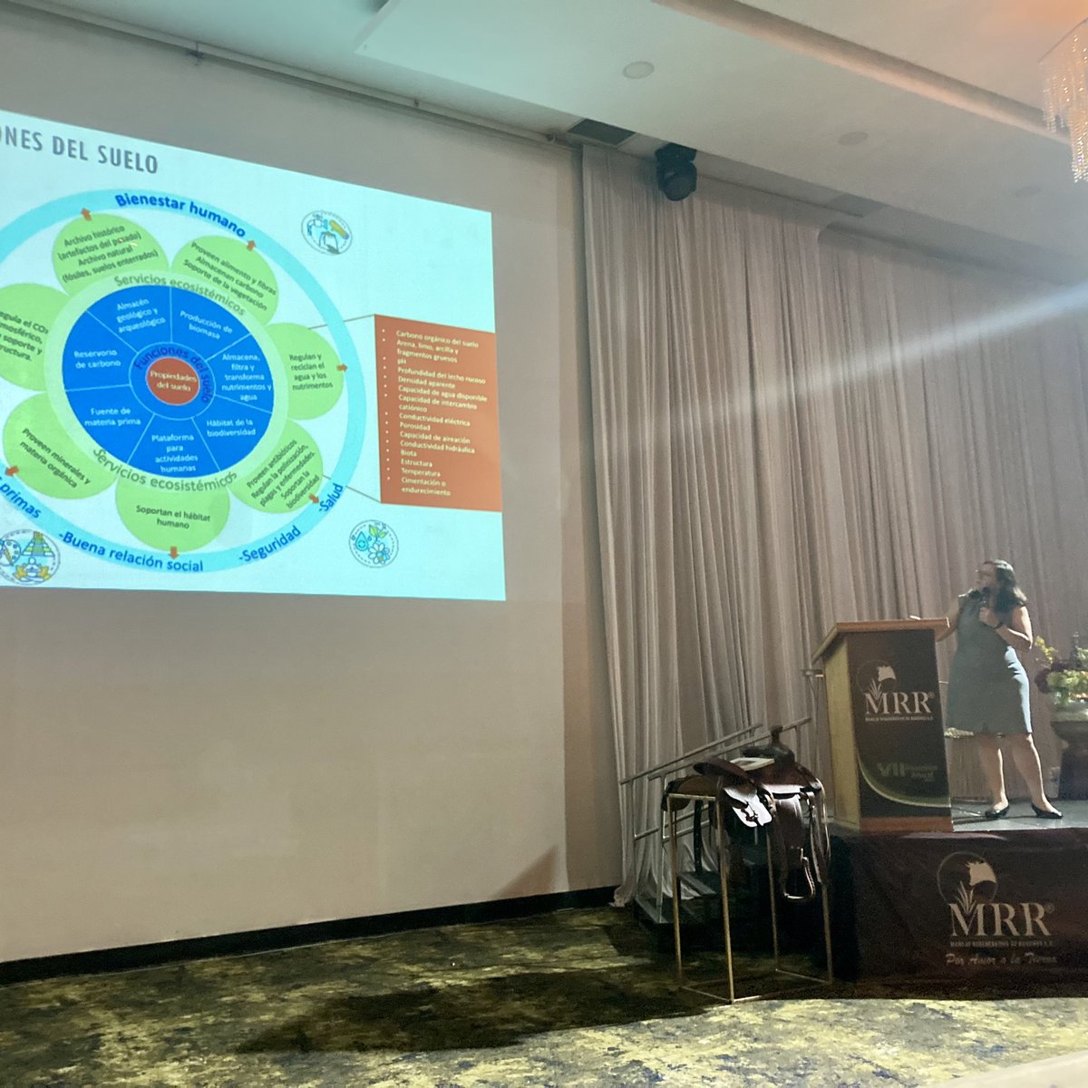 SueloLab's tweet photo. Fuimos invitadas a la VII reunión anual de #MRR en donde presentamos dos platicas,sobre ecología de comunidades microbianas del suelo y la evaluación con los protocolos de la FAO del manejo sostenible del suelo con base en el carbono.
#Cinvestav
#SRNyE 
#sustainablesoil https://t.co/bbDMQDpaU7