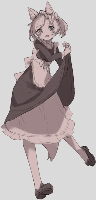 けもみみメイド舞風ちゃん描くのですわ～ 