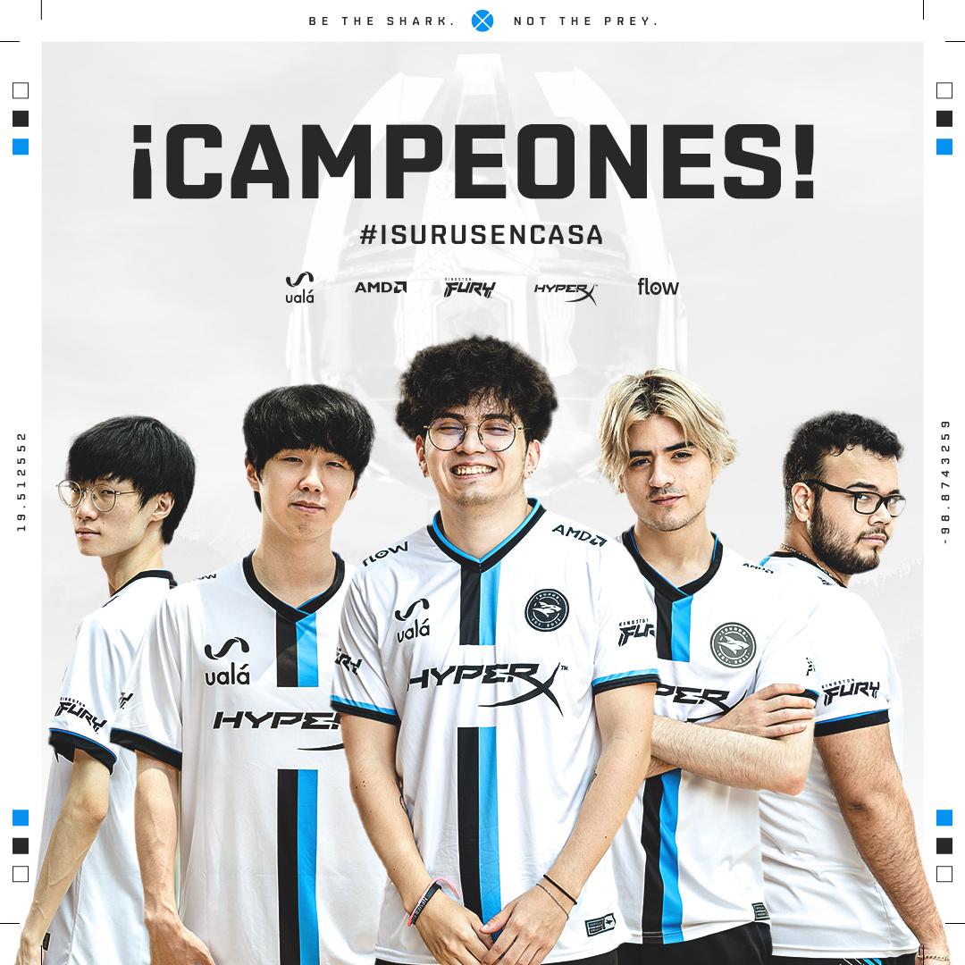 ilovemysupp's tweet photo. Isurus Gaming son los campeones de la LLA Clausura 2022 al ganar la final 3-2 en contra de Estral Esports y serán los representantes de Latinoamérica en Worlds 2022.

#LeagueOfLegends https://t.co/xez2O8RUcv