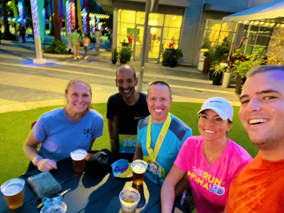 StevieAndLane's tweet photo. Lane & I ran the #LakeNona5K #RunNona5K @LearnLakeNona @trackshack #5K tonight! Lots of fun with the @orangetheory #OTFNonaSouth crew! Rain stopped, but it was still warm and humid! #RunOrlando #RunLakeNona #run #running #RunForTheBling! https://t.co/asYOd7fEuF