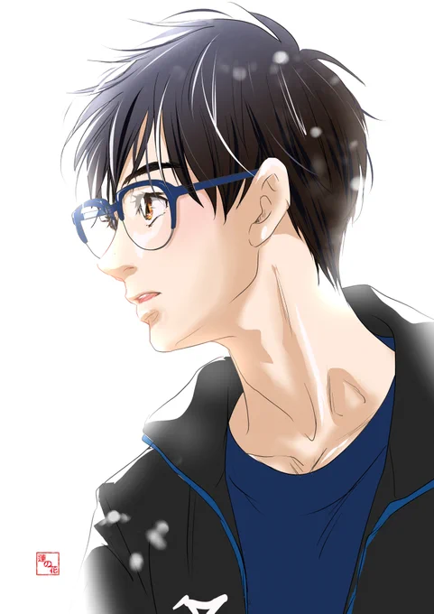 『ときめき』タグ参加はしませんが、勇利君はいつだって何度だってヴィクトルさんにときめいてますよね、っていうこれで1時間+10分かな見直し時間が欲しい…皆さん本当に1時間であれだけ描けるの!?すごいね… 