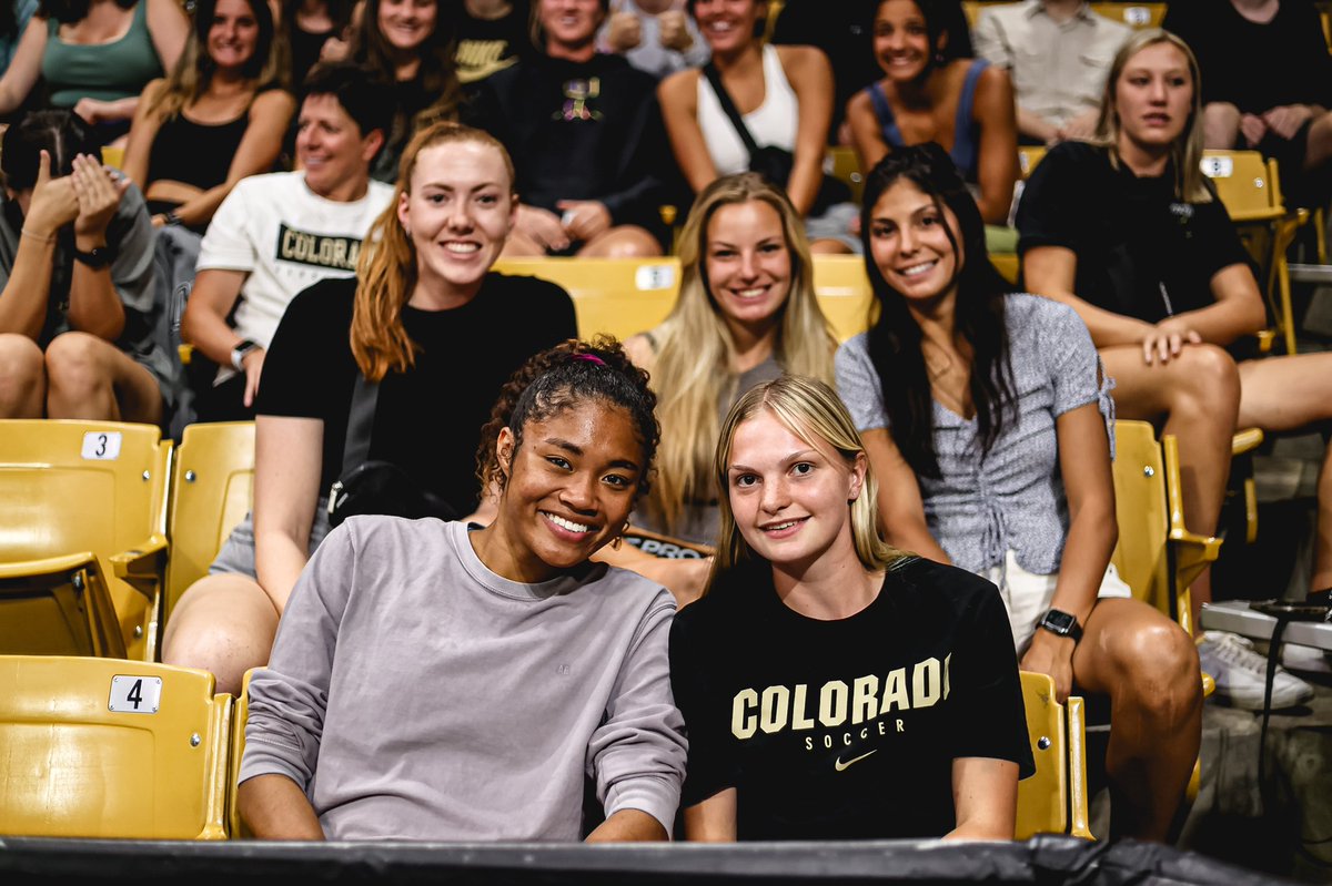 CUBuffsSoccer's tweet photo. Out here supporting @CUBuffsVB before headed out to BYU in the morning!

#GoBuffs https://t.co/YewhR9NYCD