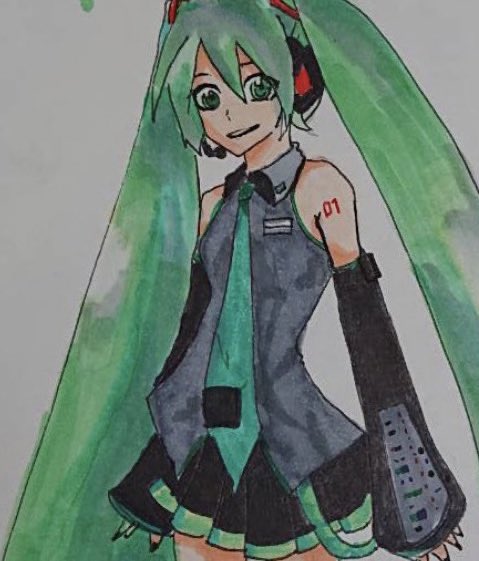 初音ミク「#独学でここまで成長したからお前も頑張れ  #初音ミク 中1～高3 」|おはにゃのイラスト