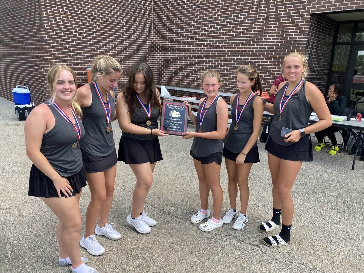 BenetTennis's tweet photo. Split squad action.  Team at Schaumburg won the invite and finished with 2 1st places (Mimi-Katie and Adriana-Bailey), 2 2nd place  (Shane and MC-Caroline) and a third (Claudia).  Highlight of the day was Mimi-Katie saving 4 match points in 3rd set breaker. https://t.co/jW72eqK46K