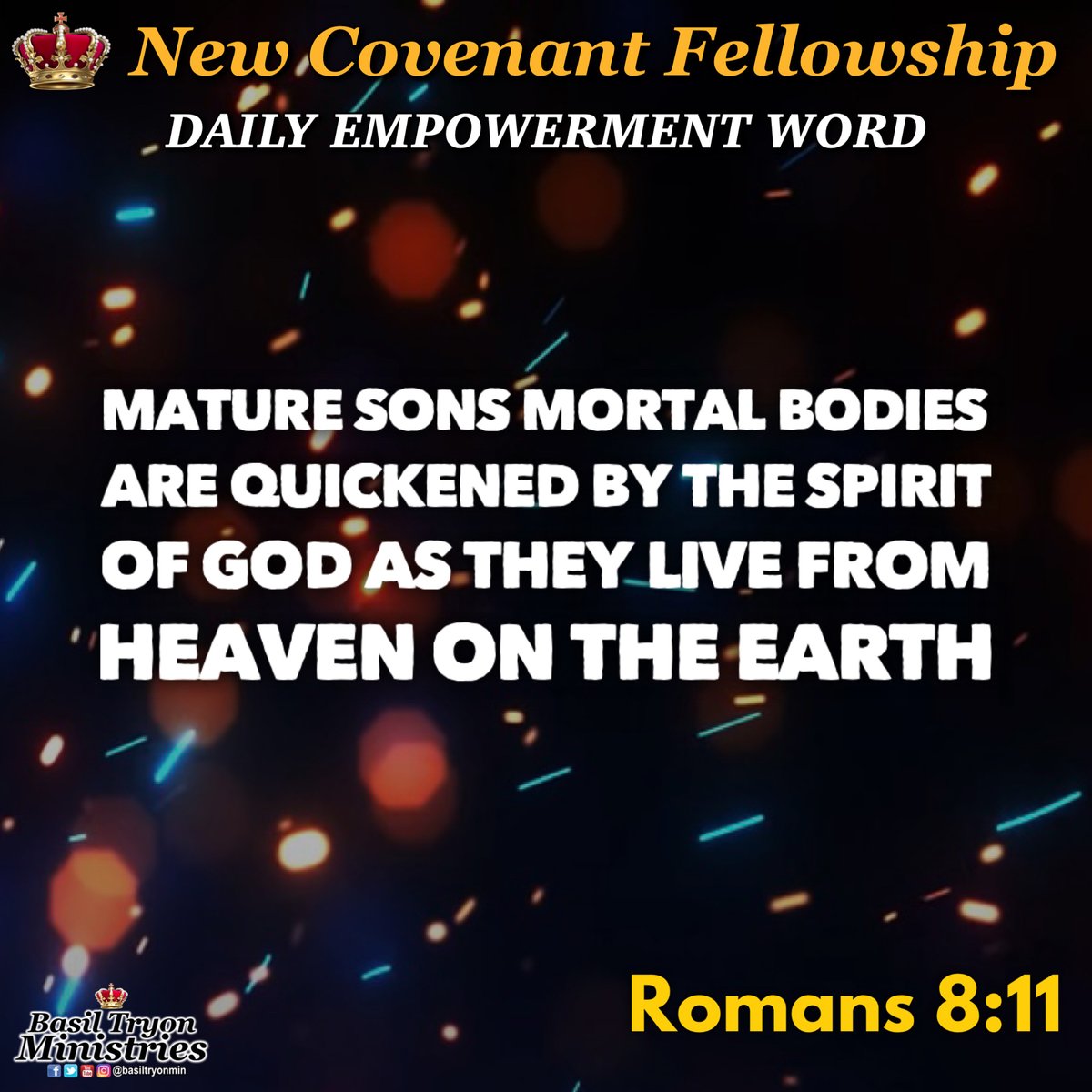 basiltryonmin's tweet photo. MATURE SONS MORTAL BODIES ARE QUICKENED BY THE SPIRIT OF GOD AS THEY LIVE FROM HEAVEN ON THE EARTH (Romans 8:11)
#RAK #BTM #NCF #Sons #Quickened #Spirit #God #Heaven #Faith #BasilTryon https://t.co/qCi4B0rkXD