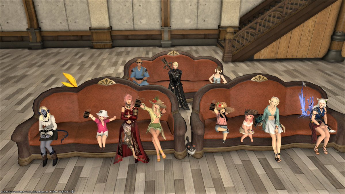 kilala_c_ifrit's tweet photo. #FF14 #FFXIV #FCNI
FC交流会「夏のファションショー」
みんなで思い思いの夏の装いを披露しました。いろんなコーデ参考になります!残りの夏も大好きな服を着て頑張りましょう~
しゃいんさんのおしゃれな服見れなくて残念…べとべとさん討滅戦頑張って!
(やたちゃん、かわいい~) https://t.co/xDdwvgEojr