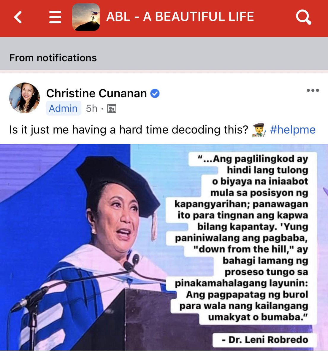 Hugotnibalot1's tweet photo. Kailangan na talaga ipa drugtest o ipasok na sa mental hospital si  Leni,delikado na..😅😅@pads_nosi @ChairAndyBau https://t.co/ElO0GuM9hD