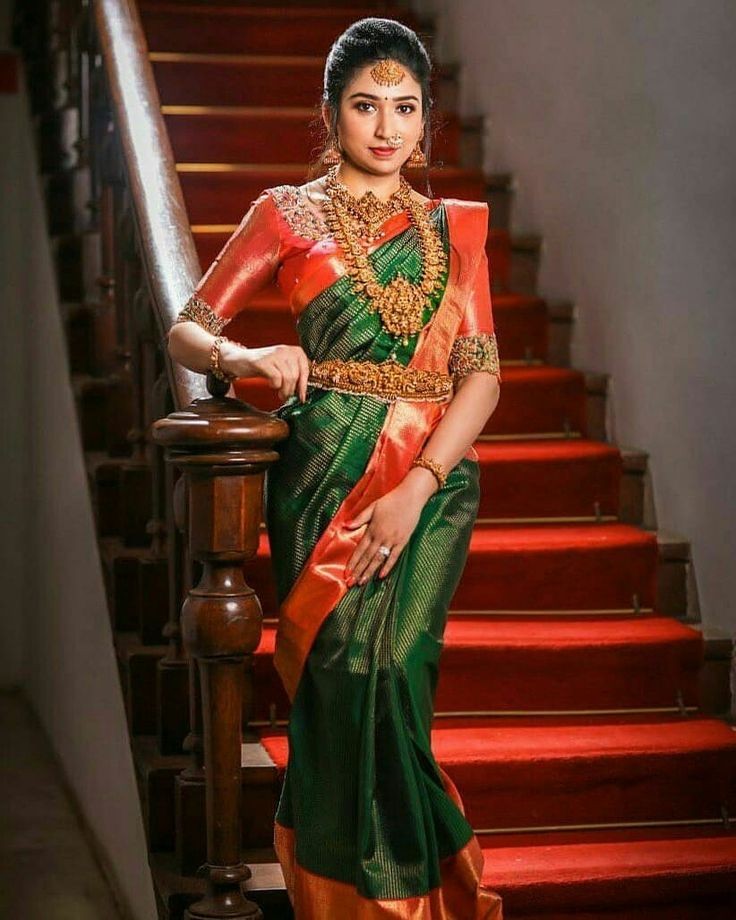 Green Colour Pattu Saree Collection |Ultimate Collection of Color  Combinations Pattu Sarees | - YouTube