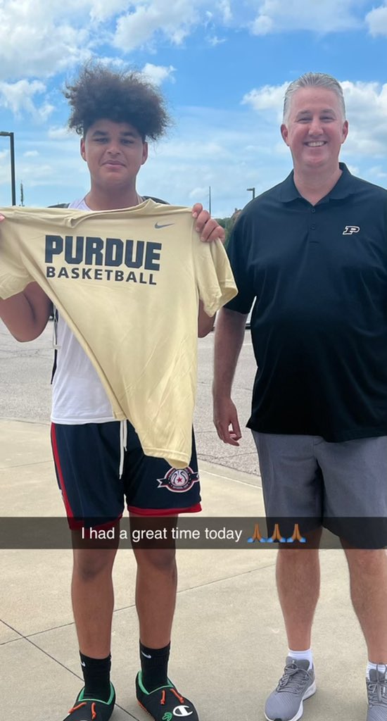 Had a great time today at the Purdue Elite Camp! Thank you for the invite <a href="/CoachPainter/">Purdue’s Matt Painter</a> greatly appreciated and Happy Birthday!  <a href="/giantssports/">Marion Giants Sports</a> <a href="/IndianaRiseBall/">Indiana Rise Basketball</a>