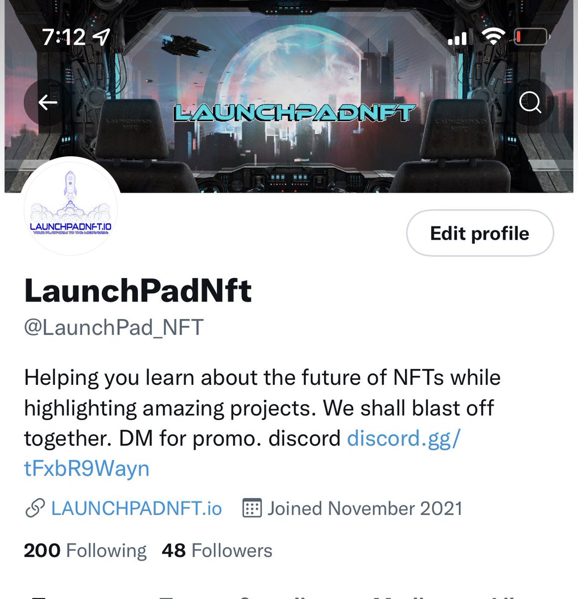 LaunchPad_NFT's tweet photo. #LFG. 3 days ago we had 24 followers now we have 48. Doubled in 3 days. That’s cool. Thanks to all who support and followed and the rest to come. #launchpadnft #NFTCommunity #nfts #nft #metaverse #web3 #nftinfo #crypto #eth #nftproject #nftdevs #web3dev # https://t.co/MtPq9ggJbA