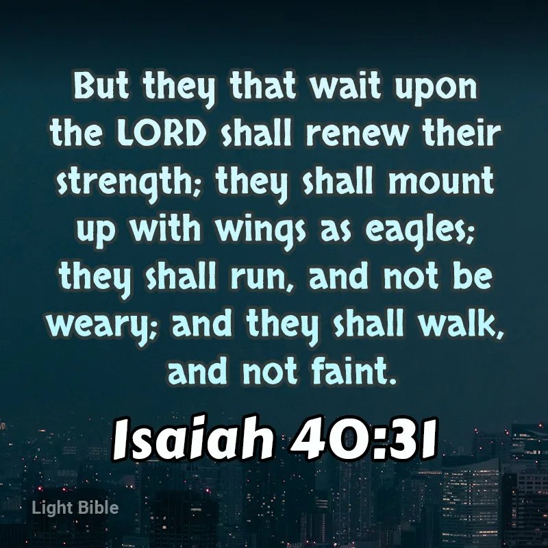 Let's be still and patient. The Lord will work for us