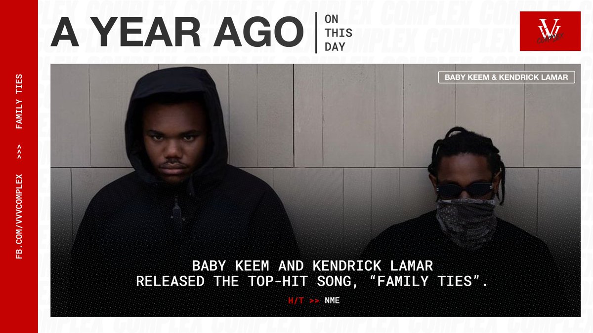 vvv_complex's tweet photo. ‘family ties’ A Year Later: Baby Keem and Kendrick Lamar’s award-winning song still topping charts 📀

#music #familyties #babykeem #kendricklamar #VVV2022

📸 Range Brothers https://t.co/ajsVVpr5F7