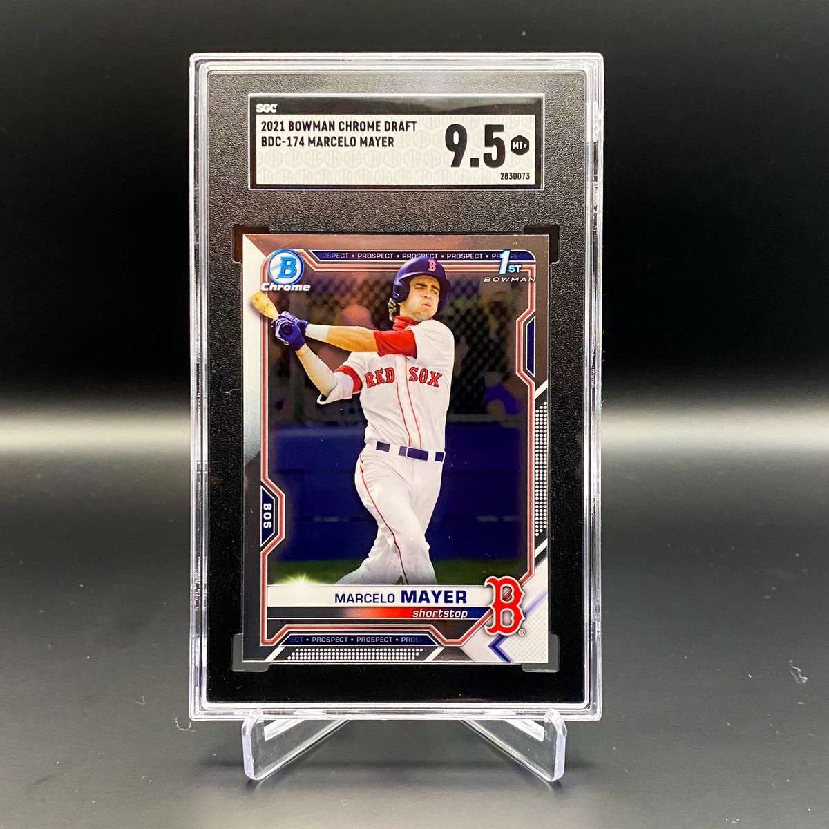 SyndicateStax's tweet photo. Marcelo Mayer 1st Bowman Chrome SGC 9.5 MINT+

$25

Stack until 9/18. 

View pinned tweet for details! 🔥

@sports_sell https://t.co/vZpPeJaw1h