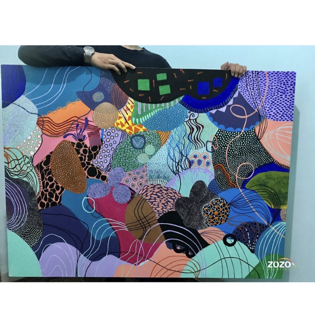 open custom art painting handmade ya kak, boleh di lihat-lihat dulu untuk yang available. otherwise bisa DM ^^