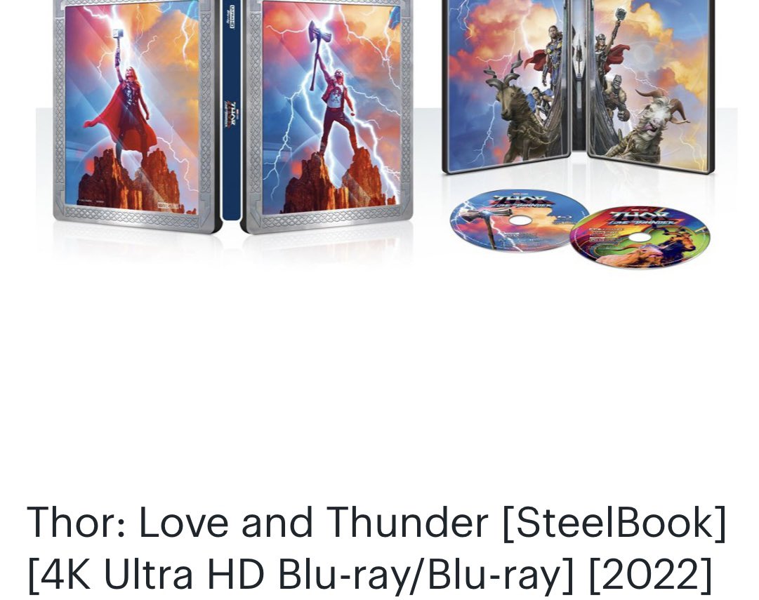 Gorgeous Steelbook art design for @thor #thorloveandthunder @ Best Buy on 4K-Blu-ray Sep. 27th https://t.co/v0yrf9DNXG