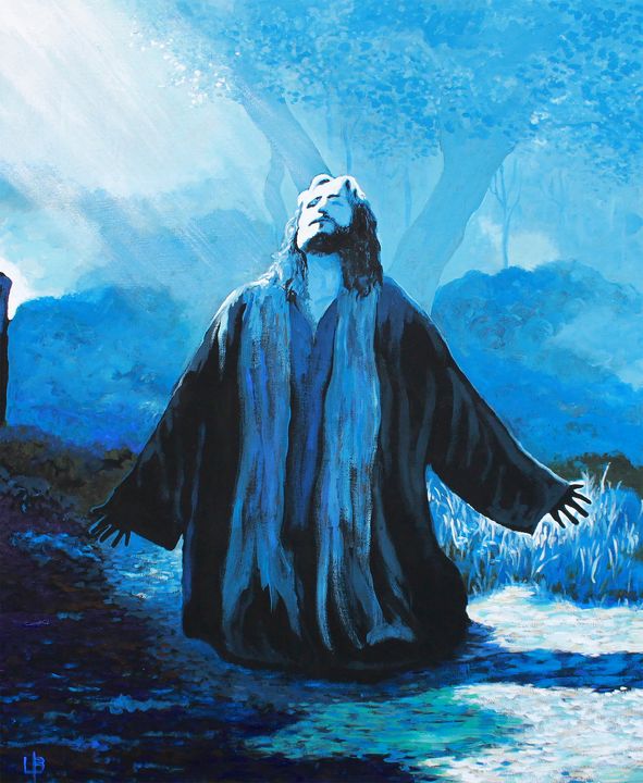 PaintedCHRIST's tweet photo. Featured Art of the Day: "Jesus Praying Garden of Gethsemane". Buy it at: https://t.co/kSWIK8uz6j https://t.co/5LioptDZw5