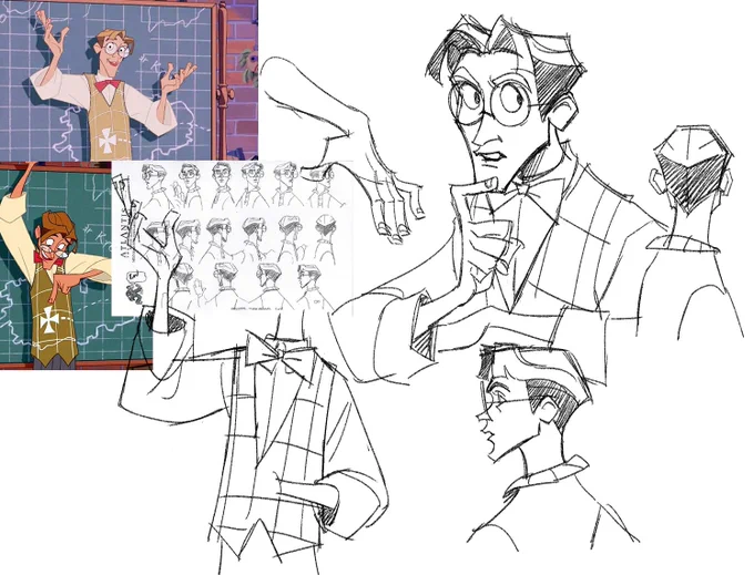 Was doing doing some style studies of milo from Atlantis and had the absolute heinous idea of drawing wilbur in that style 