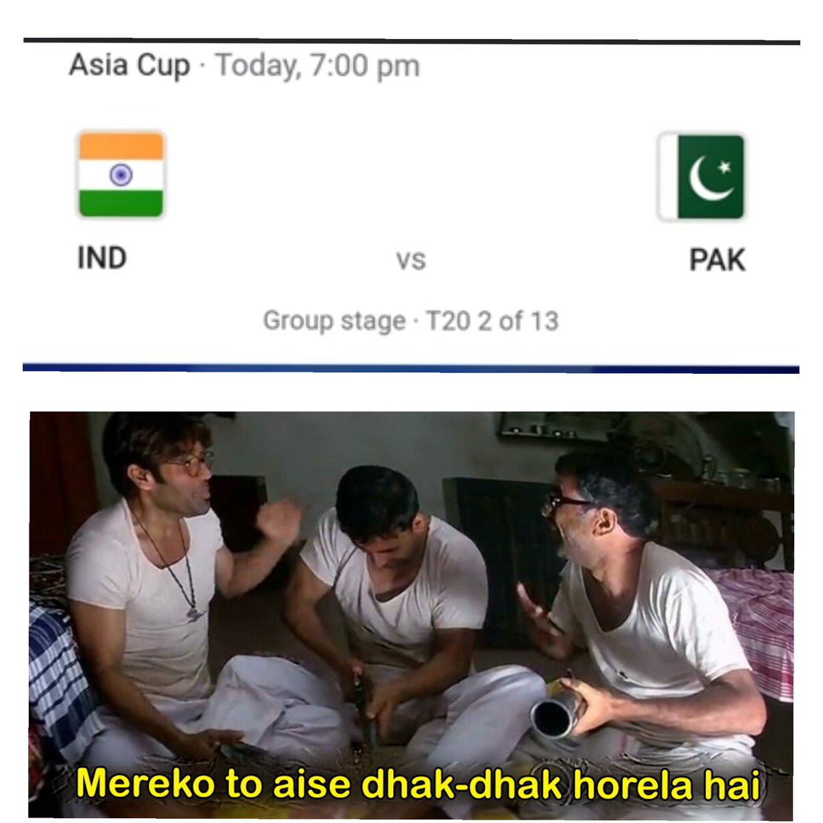 PakistanCric10's tweet photo. SITUATION RN ;

#INDvsPAK #AsiaCup https://t.co/wphKbdCUcR