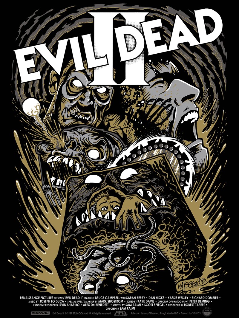 MatthewAMullins's tweet photo. Alternative posters for The Evil Dead II (1987)
Aka: Evil Dead 2: Dead by Dawn
By Jeremy Wheeler @JeremyWheeler https://t.co/dSUle9aj1p https://t.co/r2scx3D4pK
#EvilDead2 #AlternativePoster #JeremyWheeler https://t.co/qYoTEy7K4G