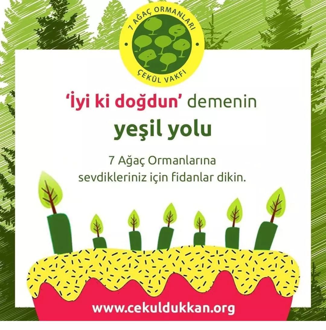 cekulvakfi's tweet photo. Sevdiklerinize en güzel doğum günü armağanı, onlar adına fidanlar dikmek olabilir. Özel günlerinizin hatıraları, 7 Ağaç Ormanlarında büyüsün.🌳🌲 🌳🌲 🌳🌲 🌳
https://t.co/793zZQm53y adresinden fidanlar dikebilir, e-sertifika ile hediyenizi paylaşabilirsiniz.
#7agac #dogumgunu https://t.co/BNz9XdB2c9