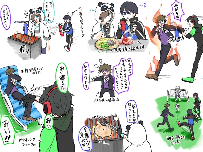 #しろっぽ
 倫理観皆無のBBQでめちゃくちゃ笑った 