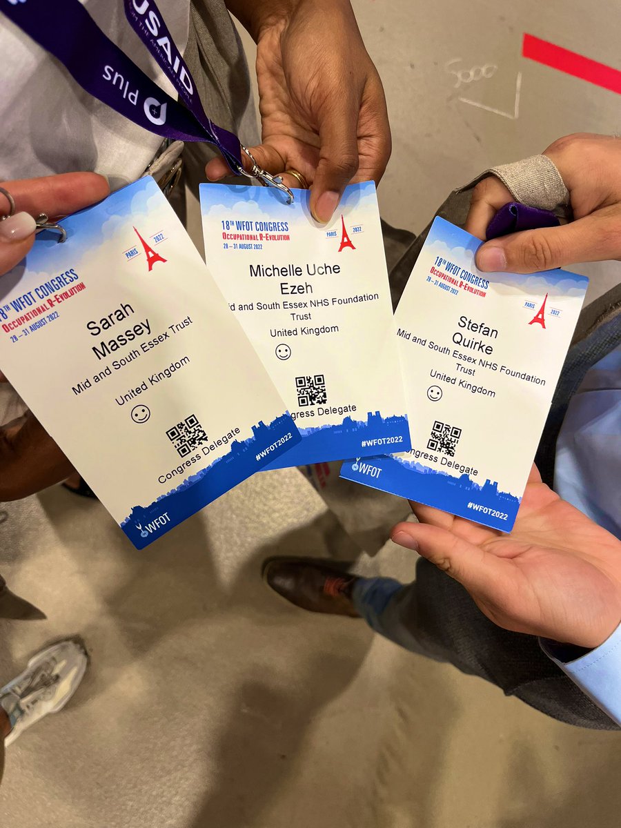 MSE OT (@mse_ot) on Twitter photo Day one of #WFOT2022 conference! #readytolearn
<a href="/bradley_tiff1n/">Bradley Tiffin</a>
<a href="/billyfashanu/">Billy Fashanu</a>
<a href="/MSEHospitals/">Mid and South Essex NHS Foundation Trust</a> Day one of #WFOT2022 conference! #readytolearn
<a href="/bradley_tiff1n/">Bradley Tiffin</a>
<a href="/billyfashanu/">Billy Fashanu</a>
<a href="/MSEHospitals/">Mid and South Essex NHS Foundation Trust</a>