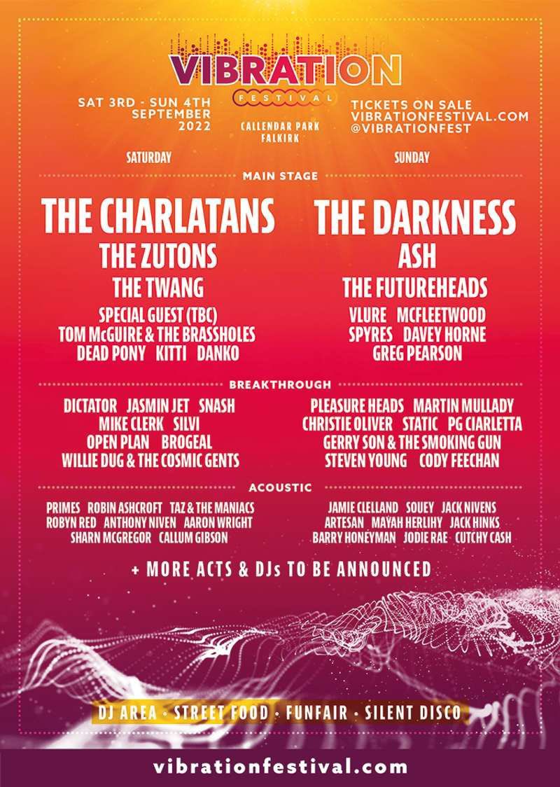 Tim Burgess (@tim_burgess) on Twitter photo Next stop for <a href="/thecharlatans/">The Charlatans</a> is <a href="/VibrationFest/">VibrationFest</a> in Falkirk. next Saturday
Maybe see you there x Next stop for <a href="/thecharlatans/">The Charlatans</a> is <a href="/VibrationFest/">VibrationFest</a> in Falkirk. next Saturday
Maybe see you there x