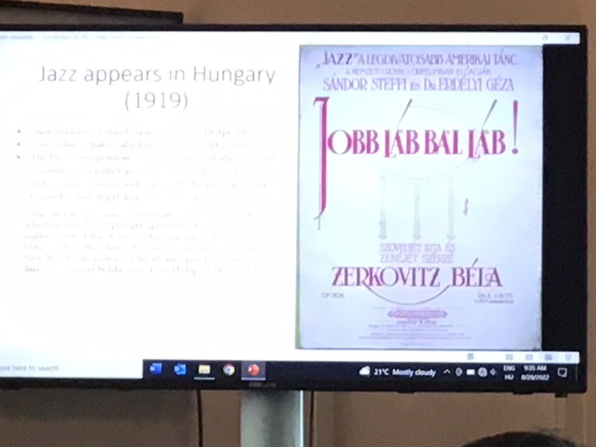 profofpop's tweet photo. #rhythmchanges Local Identities panel starts with Kornell Zipernovszky Domesticating Jazz in Hungary. https://t.co/P8F6s8feSz https://t.co/3VB24yBvGj