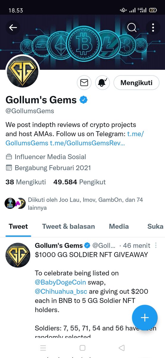Norrrr123St's tweet photo. I'm not really good at making stories on Twitter but I've shown my loyalty here since last year until now. @GollumsGems ๐ฅ๐ค
#GGARMY
#GGTAKEOVER https://t.co/q3q8JTHpdU