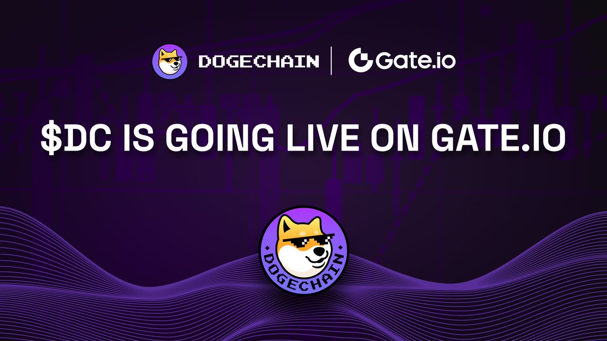 $DC token listed on Gate.io! 🚀

Frens, we’re extra excited to announce that @gate_io exchange has listed the #Dogechain native $DC token.

🔹 $DC deposits on #Gateio are starting today.

📈 Trading for the $DC / $USDT pair will be live at 11:00 AM, August 28 UTC