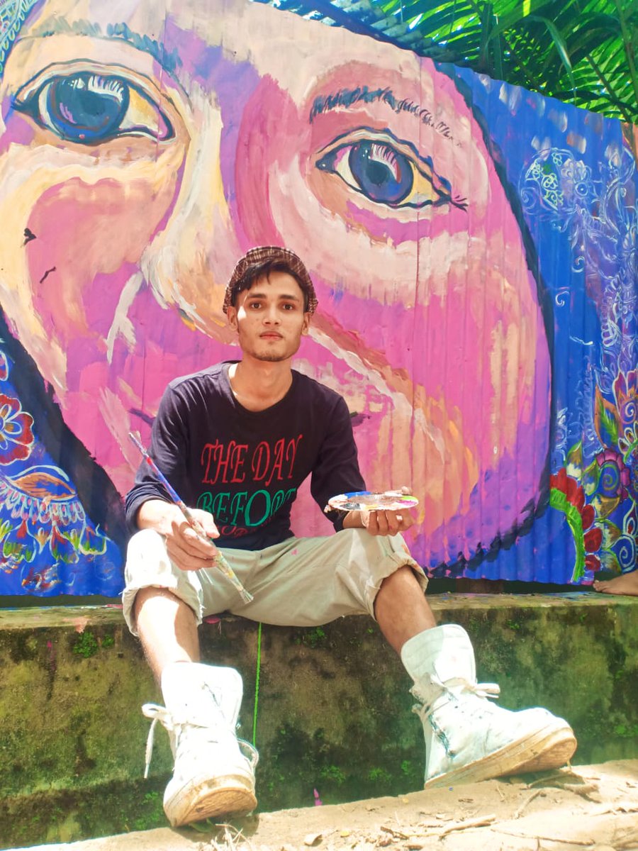 Painter_Enayet's tweet photo. I am spreading joy through mural art in Bangladesh, cox's bazar refugee camp.
#Rohingya #artolution #publicart #Happiness #refugeescamp https://t.co/fxhUhNaszT