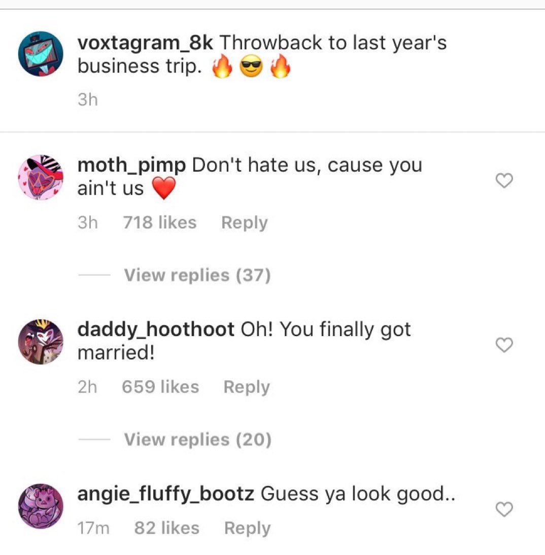 Daily_VVV's tweet photo. Daily V’s !!★-`ღ´- #Vox and #Valentino marriage confirmed????
╰┈➤ [#dailyvs #hazbinhotel #staticmoth #voxval] https://t.co/V2ybGLZiUJ