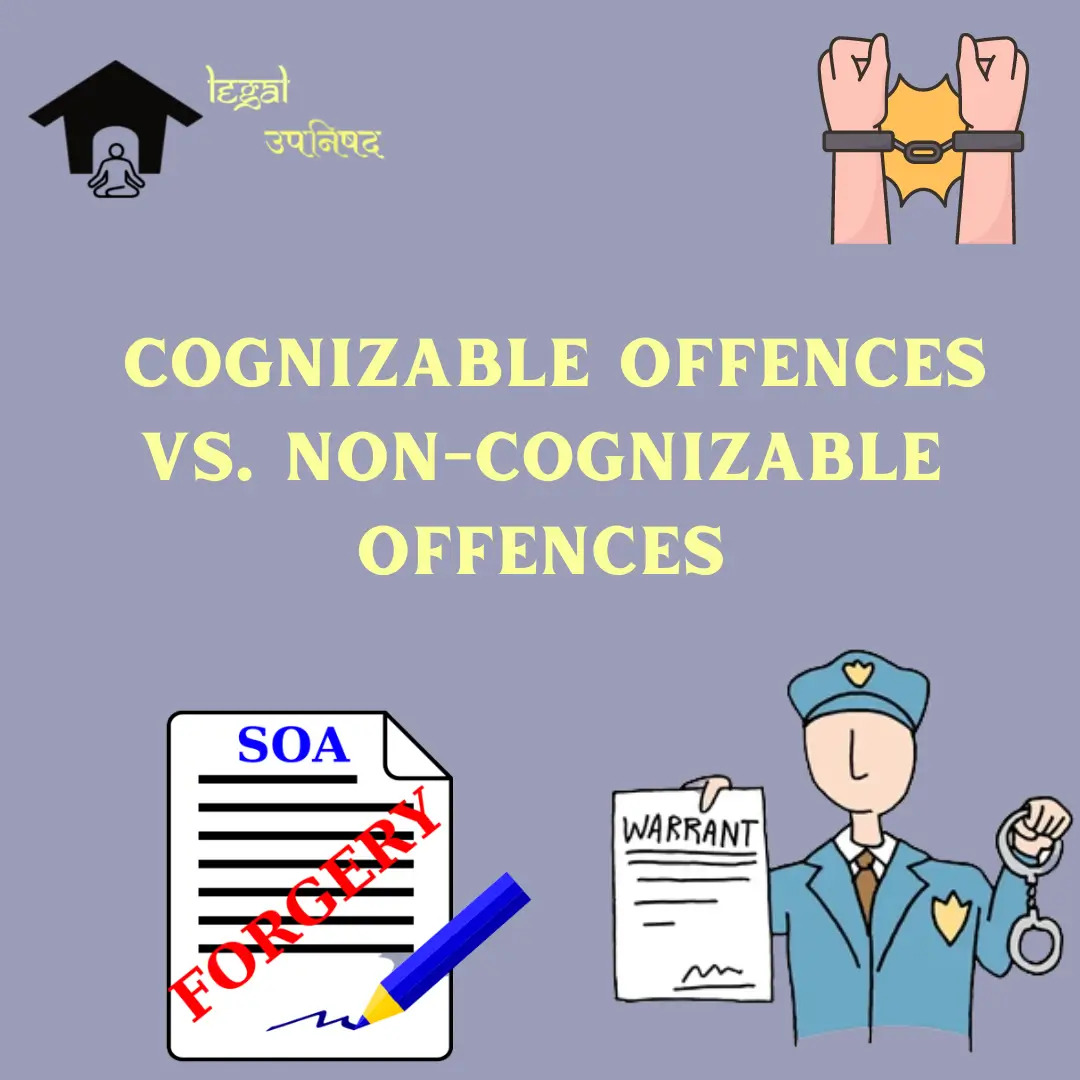 LegalUpanishad's tweet photo. Cognizable offences are those in which without a warrant, police have the authority to arrest a person. On the other hand, Non-cognizable #offences are those that are less serious. In this #article, we will examine what is #cognizable and #non-cognizable
https://t.co/1ln4PNKUGF https://t.co/B5QIXWsRH8