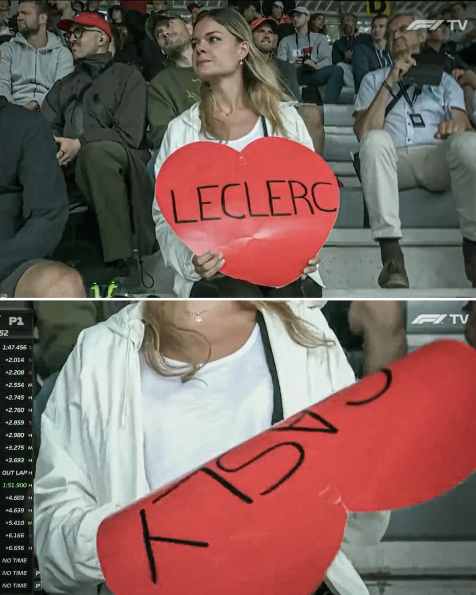 ESPNF1's tweet photo. She's ready to have her heart broken again 💔 https://t.co/eB8OR63SNd