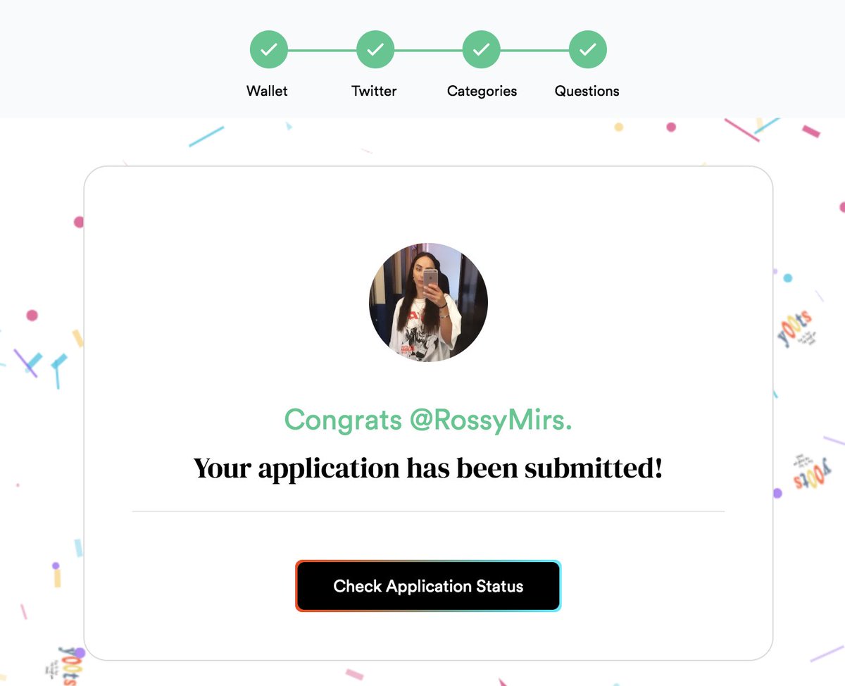 RossyMirs's tweet photo. Hey @frankdegods, @NFTBrad told me to apply for y00ts scholarship and if successful he will pay for it as my very first NFT

I now have a Phantom Wallet and will be minting if i'm successful in my application.

Let's go! @DeGodsNFT @y00tsNFT https://t.co/xTljFhmT3Z