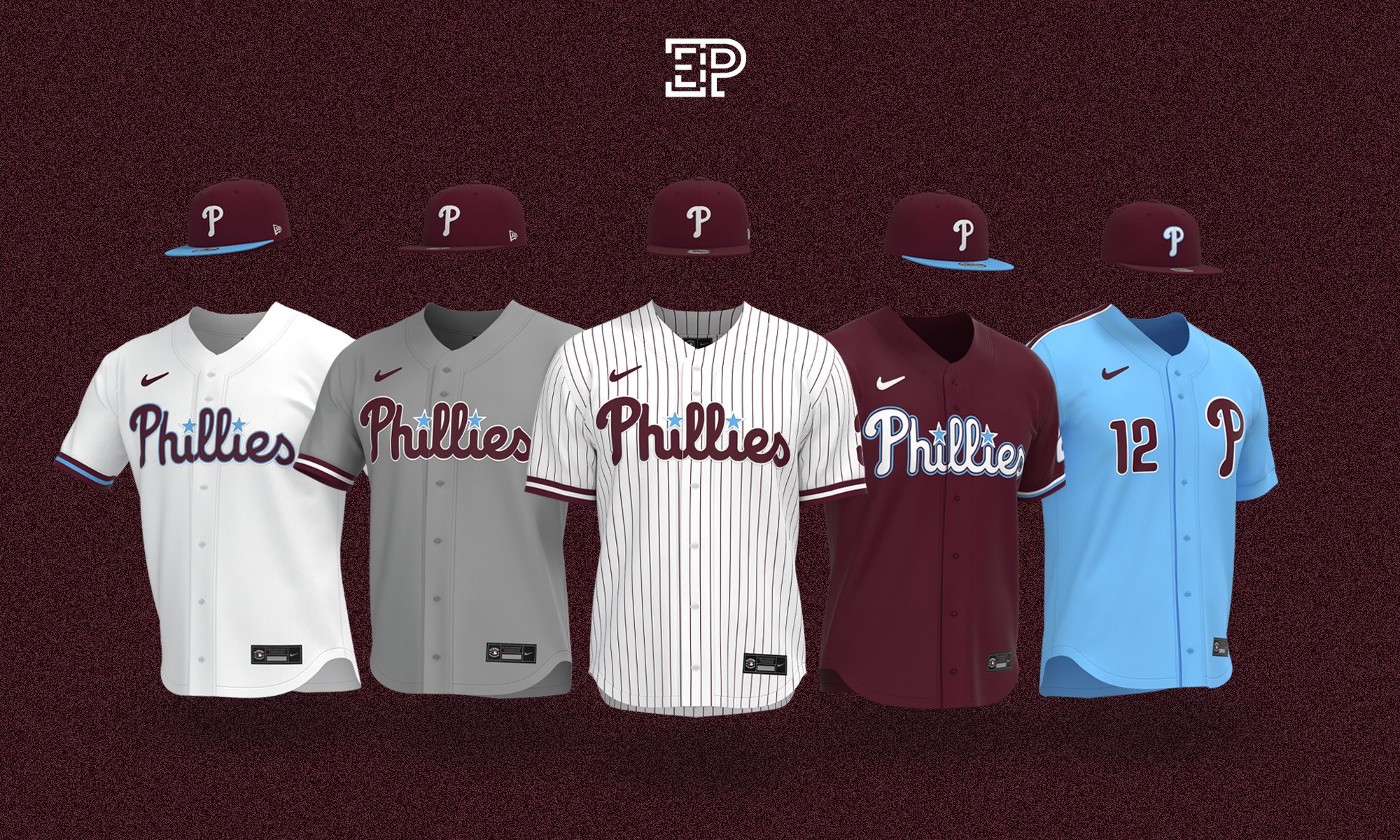 Isaac Pérez on X: Philadelphia @Phillies Jersey Set Redesign CONCEPT:  Overhauling the Phillies uniform set by replacing red and blue with the  retro maroon and powder blue. Made a few minor changes